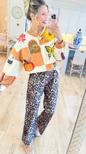 Brown Leopard Track Pants