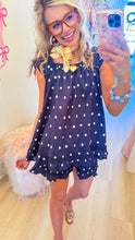 Navy Polka Dot Ruffle Hem Short Set