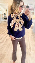 Navy Bear Knit Sweater