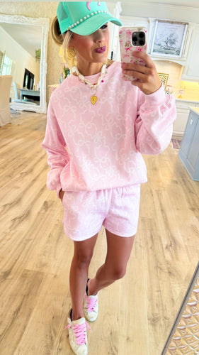 Pink Bow Short Set