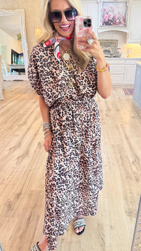 Leopard Bubble Skirt Set