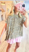 Latte Leopard Print Outseam Top