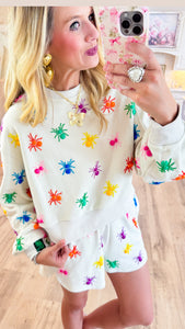 Queen of Sparkle Multi Color Spider Short
