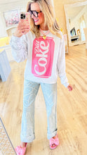 Pink Diet Coke Studded Sweatshirt