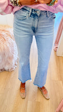 Vervet High Rise Frayed Hem Flare Jeans