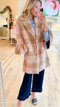 Ivy Jane Multi Ruffle Sleeve Plaid Coat