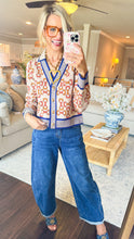 THML Taupe Bow Print Cardigan