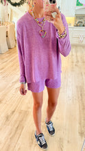 Light Plum Long Sleeve Short Set
