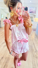 Satin Pink Toile PJ Short Set