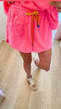 Queen of Sparkle Neon Pink Logo Shorts