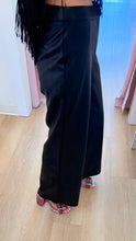 Black Fringe Leather Pant Set