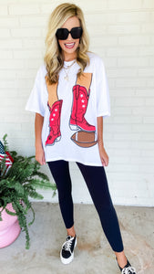 Red Boot Game Day Tee