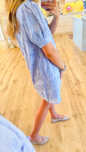 Periwinkle Floral Appliqué Mini Dress