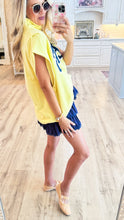 Yellow Texas Oversized Muscle Top