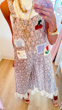 Sand Floral Patchwork Detail Overalls
