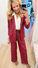 Red Tartan Plaid Blazer