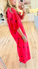 Queen of Sparkle Poinsettia Midi Dress