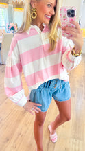 Pink Stripe Long Sleeve Tunic