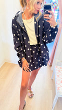 Navy and Pink Polka Dot Windbreaker Skort Set