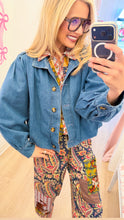 Dark Denim Epaulet Detail Jacket