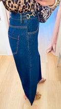 Dark Denim Wide Leg Horse Bit Accent Jeans
