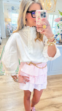 Off White Eyelet Accent Top