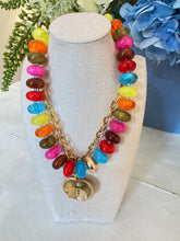Sugar Bead Dark Multi Color Necklace