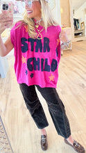 Hot Pink Star Child Dolman Sleeve Top