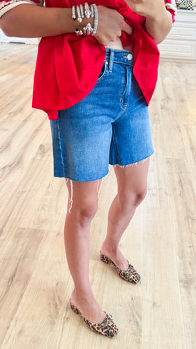 Medium Denim Mom Shorts