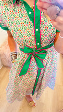 Multi Floral Button Up Maxi Dress