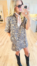 Brown Leopard Shift Dress
