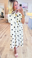 Cream Polka Dot Midi Dress