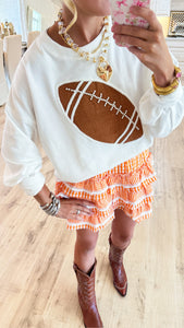 Orange and White Gingham Skirt