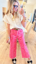 Pink Combo Gingham Wide Leg Pants