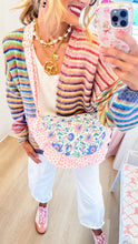 Blue Multi Ruffle Crossbody Bag