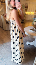 Cream and Black Polka Dot Maxi Dress