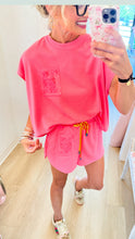 Queen of Sparkle Neon Pink Logo Shorts