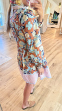 Caramel Floral Mix Mini Dress
