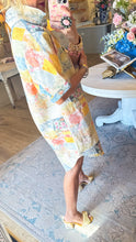 Floral Patchwork Denim Shirt Dress