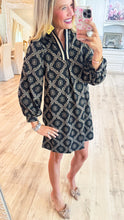 Black Geometric Mini Dress