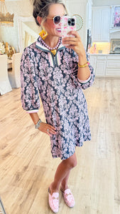 Pink Boho Textured Dress