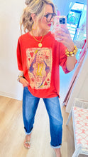 Boho Red Queen of Hearts Top