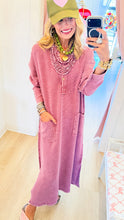 Mulberry Ribbed Knit Midi Dress