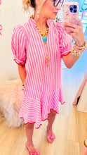 Light Pink Striped Mini Dress