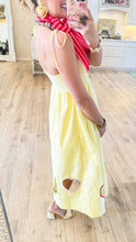 RESTOCK Yellow Heart Cut Out Midi Dress