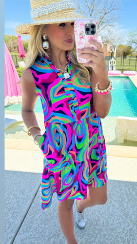 Pink Multi Tiered Workout Dress
