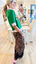 THML Green and Pink Tiger Print Cardigan