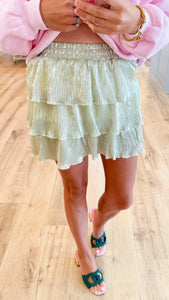Champagne Shiny Skirt