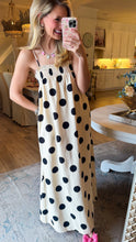Cream and Black Polka Dot Maxi Dress