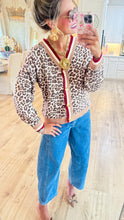 Ecru Animal Pattern Button Down Cardigan
